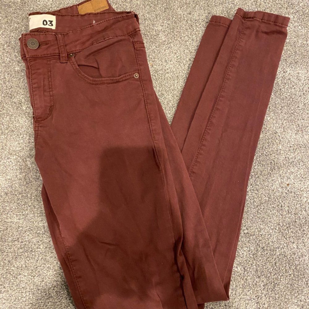Maroon Skinny Jeans